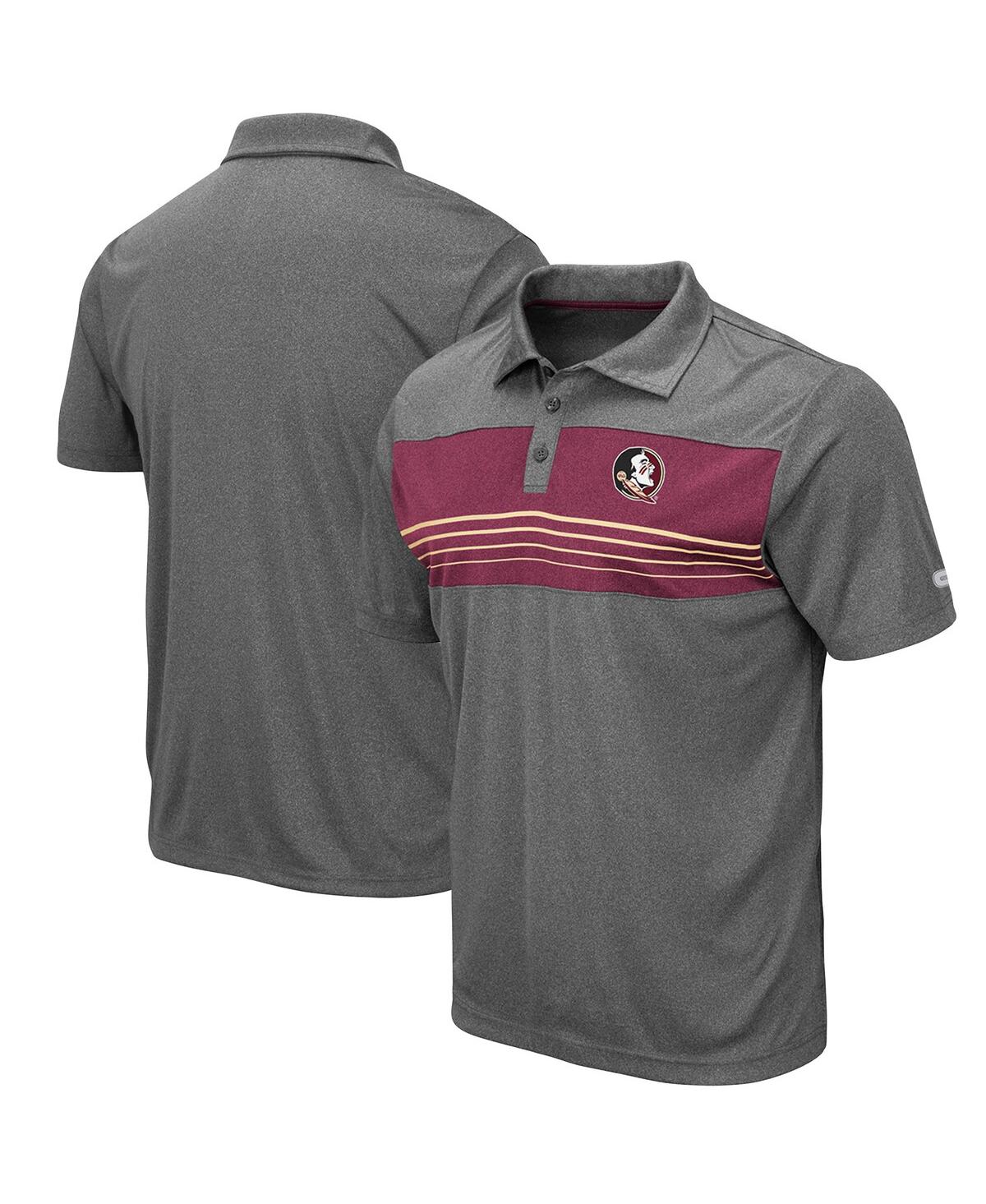 Men's ColosseumFlorida State Seminoles Smithers Polo - Heathered Charcoal