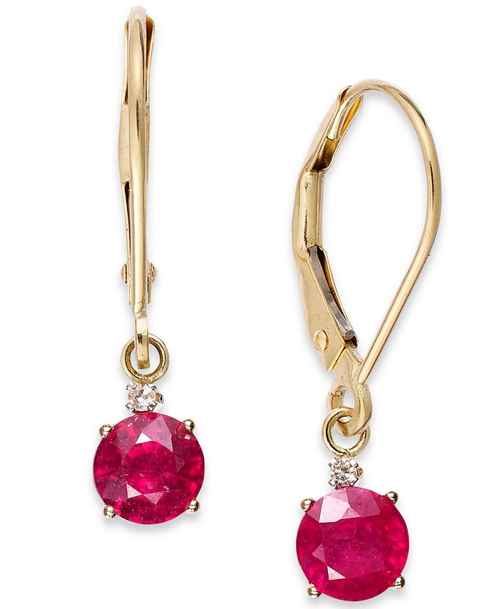 Macys ruby clearance earrings