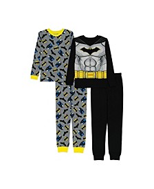 Big Boys Batman T-shirts and Pajamas, 4-Piece Set