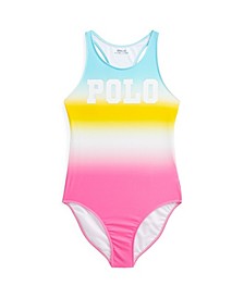 Big Girls Logo Ombre One-Piece Swimsuit