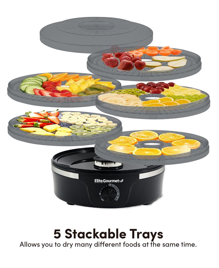 Elite Gourmet 5Tier Food Dehydrator with Adjustable Temperature