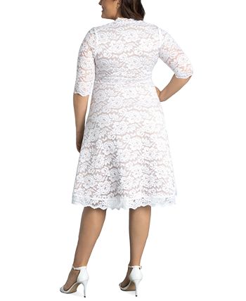 Kiyonna Plus Size Belle Lace Dress & Reviews - Dresses - Plus Sizes ...