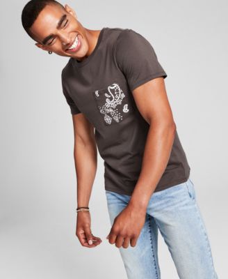 And Now This - Men's Bandana-Print Pocket T-Shirt