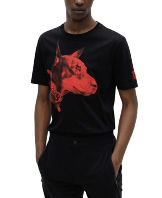 Hugo Dobermann Print Tシャツ HUGO Hugo Boss Men's Dedigree Doberman Graphic T-Shirt - Macy's