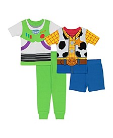 Toddler Boys T-shirts, Pajama and Shorts, 4-Piece Set