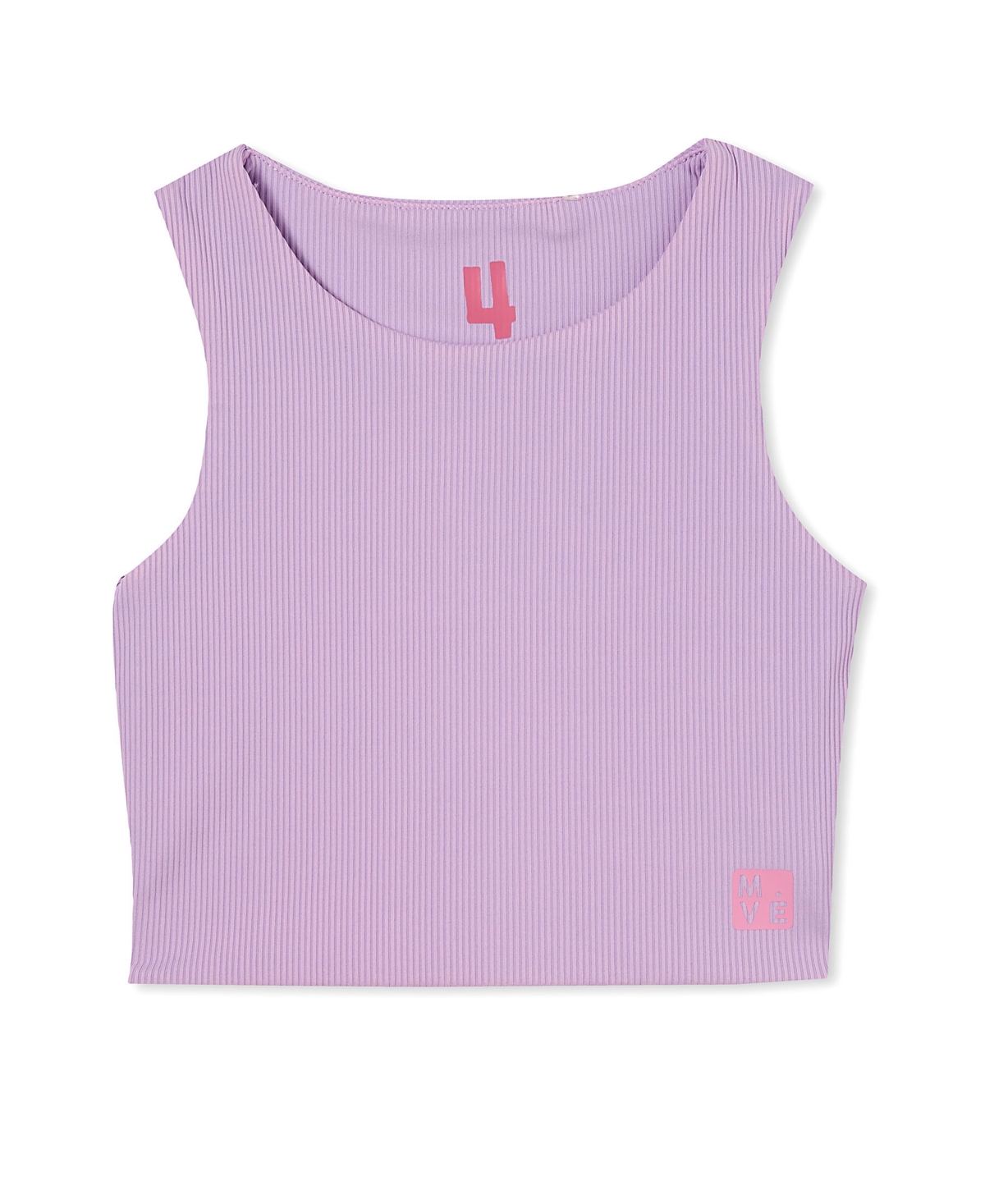 Cotton On Little Girls The High Neck Crop T-shirt In Lilac Drop Wash