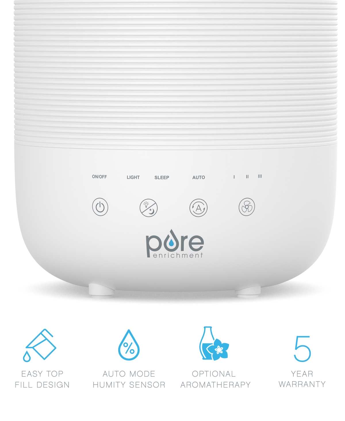 Pure Enrichment Hume Sense Top-fill Humidifier In White