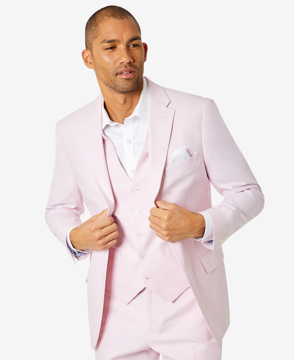 nødvendighed klip Eftermæle Tommy Hilfiger Men's Modern-fit Th Flex Stretch Chambray Suit Separate  Jacket In Light Pink | ModeSens
