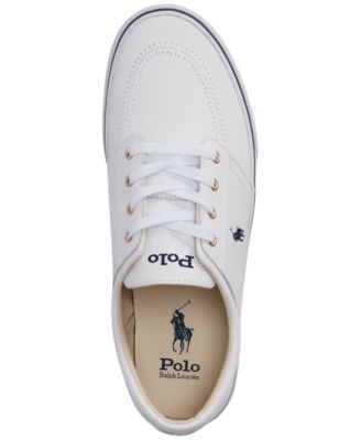 Polo Ralph Lauren Men's Faxon x Leather Sneakers, Mens, 10.5M, White
