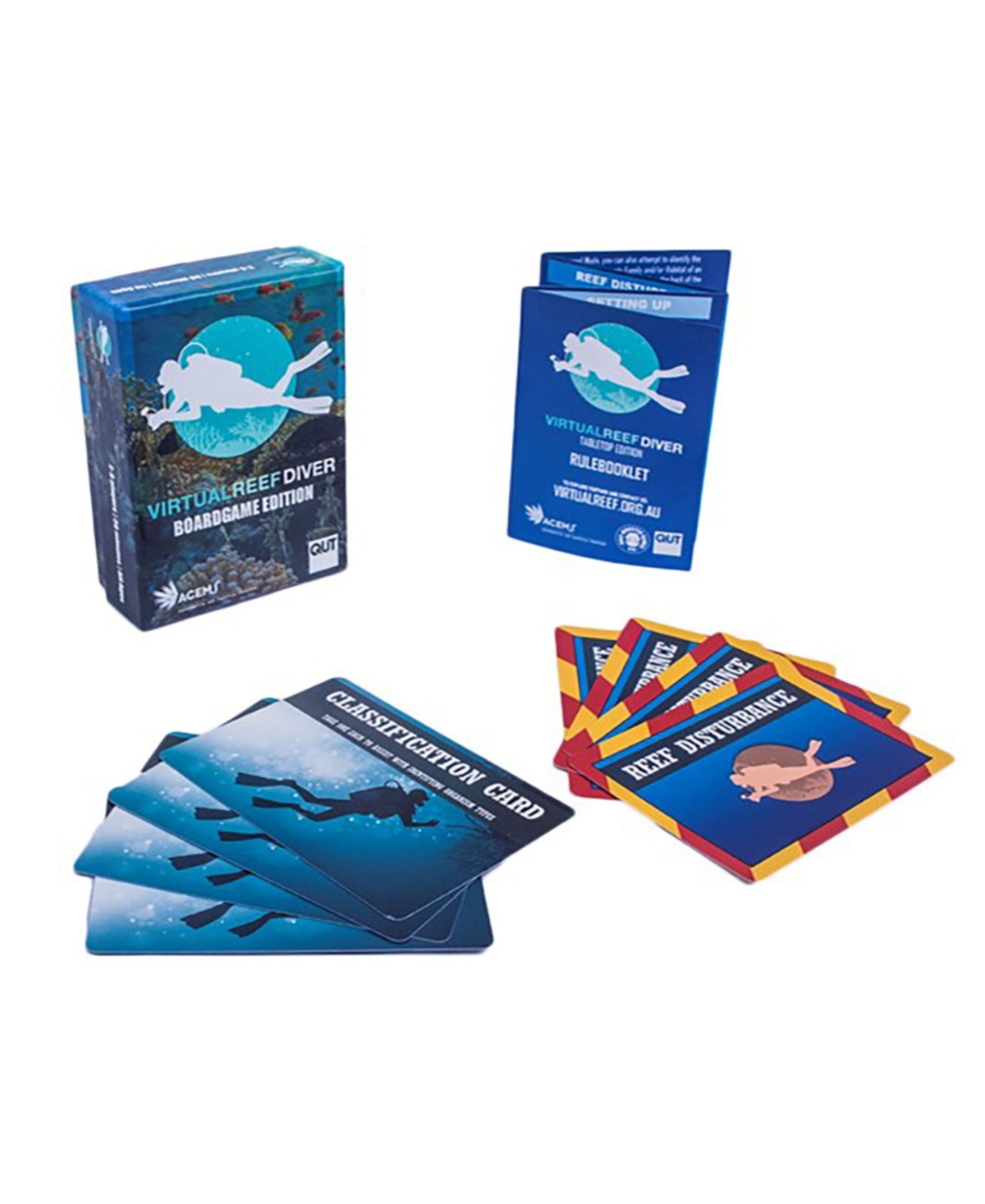 Accoutrements Virtual Reef Diver Tabletop Edition, Educational Memory Card Game, Half Monster Games, 50 Piece In Multi