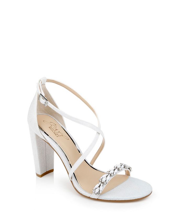 Jewel Badgley Mischka Women s Daphne Block Heel Evening Sandals