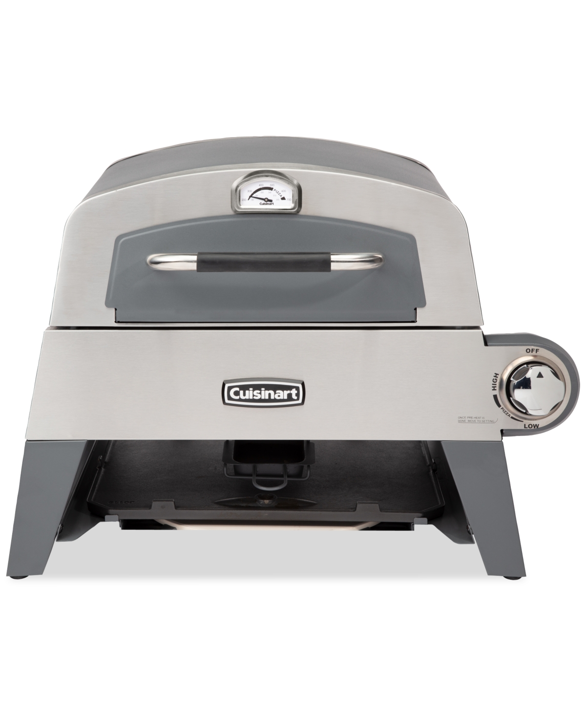 Cuisinart Cgg-403 3-in-1 Pizza Oven, Griddle, & Cast Iron Grill In Stainless Steel,grey