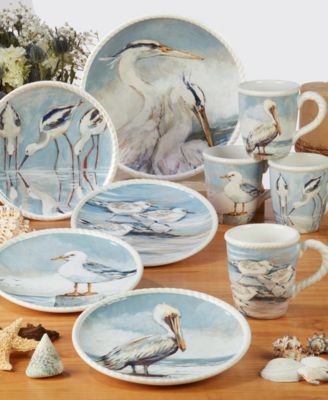 Shorebirds Dinner Plate, Set of 4