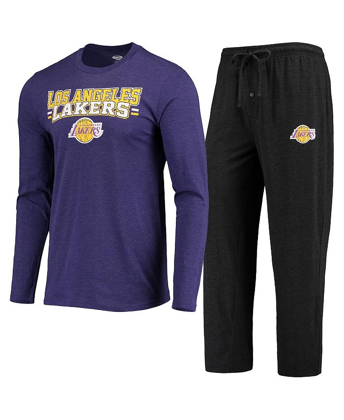 Concepts Sport Men's Purple, Black Los Angeles Lakers Long Sleeve T ...