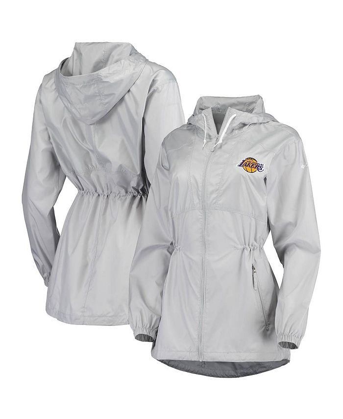 Columbia Women s Gray Los Angeles Lakers Flashback Full Zip Jacket