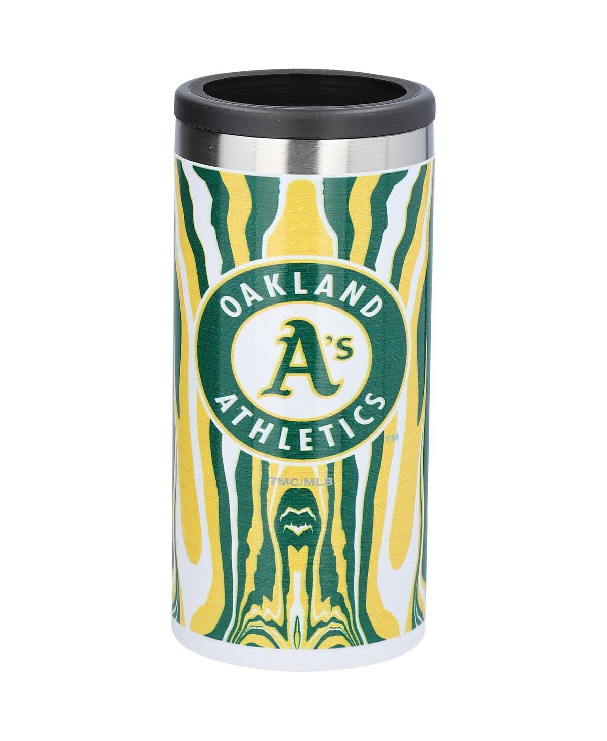 Memory Company Oakland Athletics 12 oz Tie-dye Slim Can Holder In Yellow,green