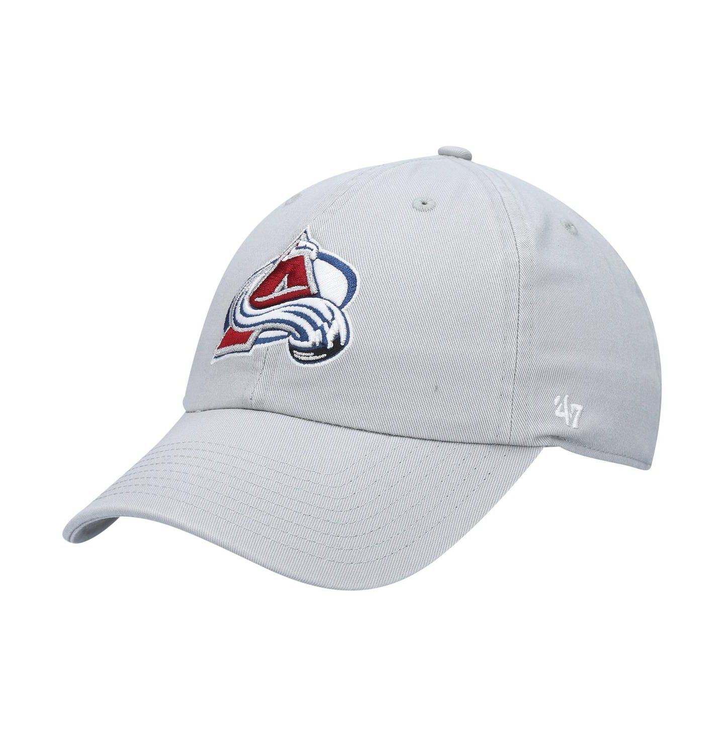 Мужская кепка '47 Brand Gray Colorado Avalanche Clean Up Adjustable Hat — фото 1