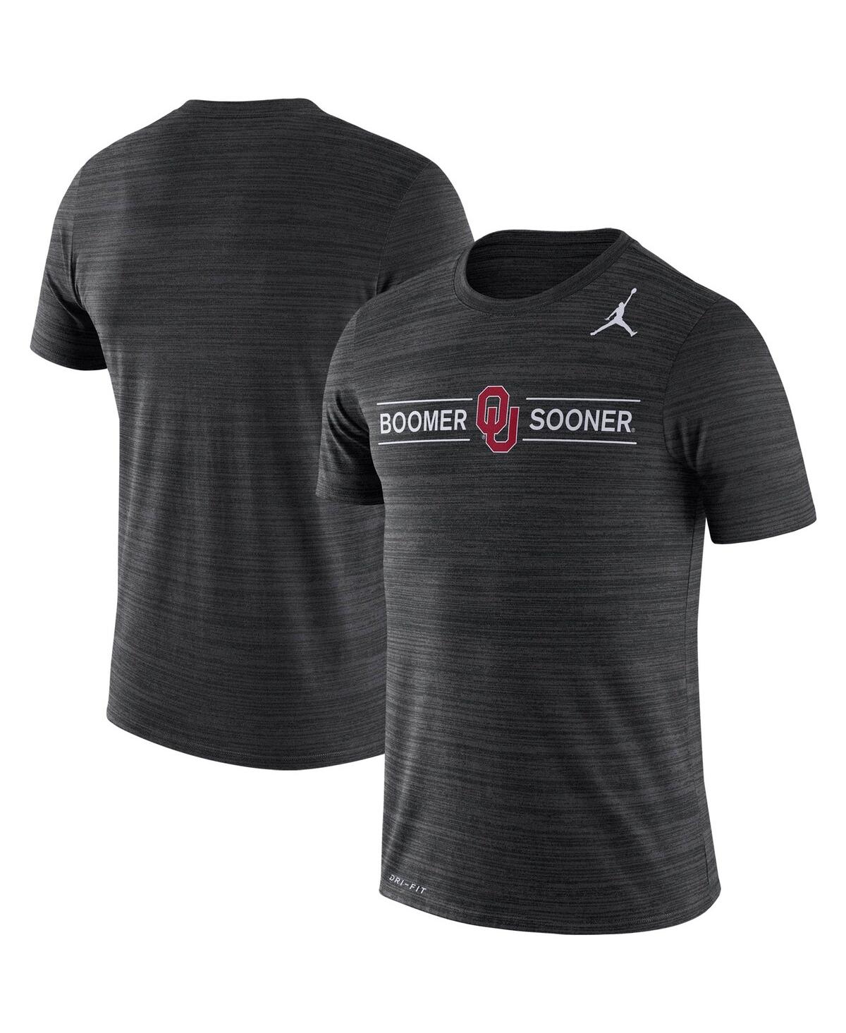 Men's Jordan Brand Black Oklahoma Sooners Velocity Legend Space Dye Performance T-shirt