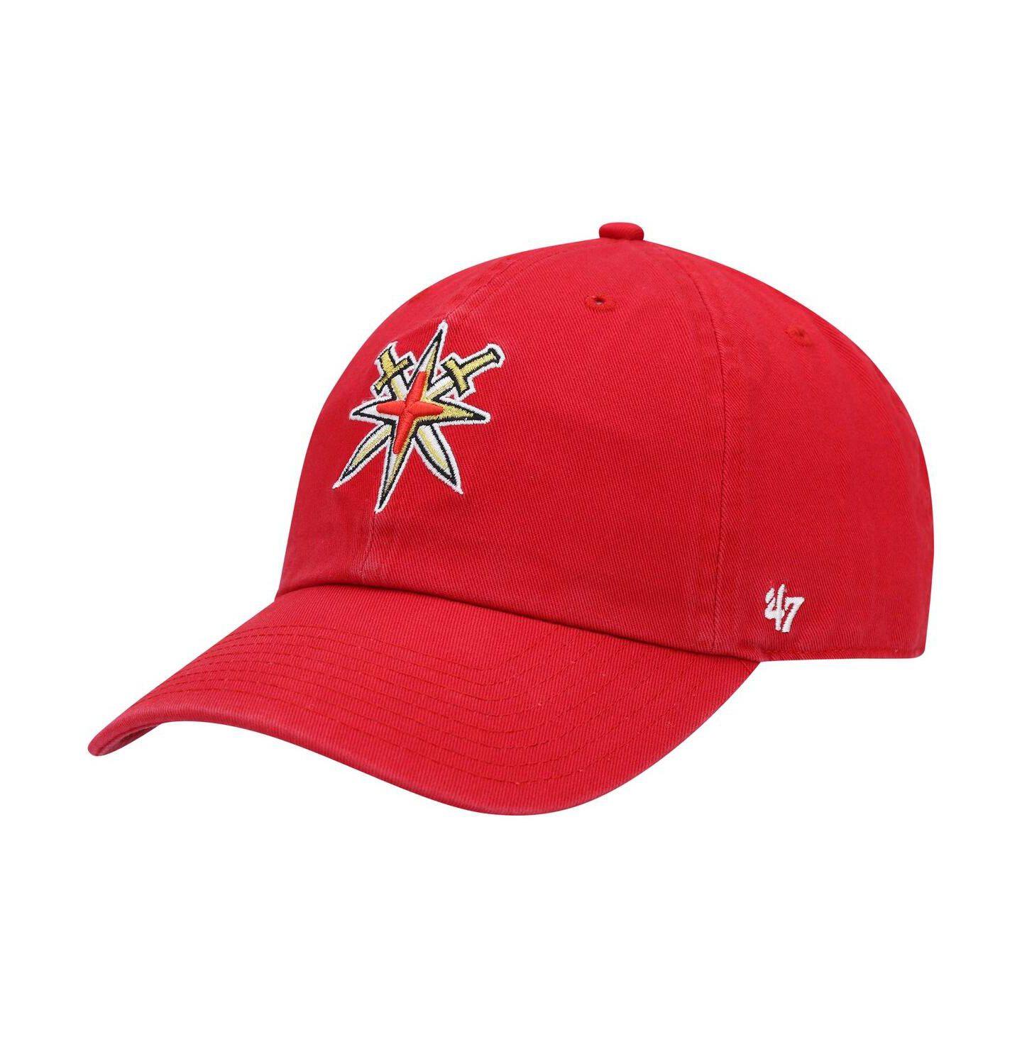 Мужская кепка '47 Brand Red Vegas Golden Knights Clean Up Adjustable Hat — фото 2