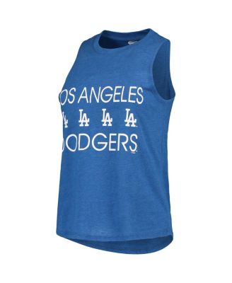 Women's Gray, Royal Los Angeles Dodgers Meter Muscle Tank Top and Pants Sleep Set