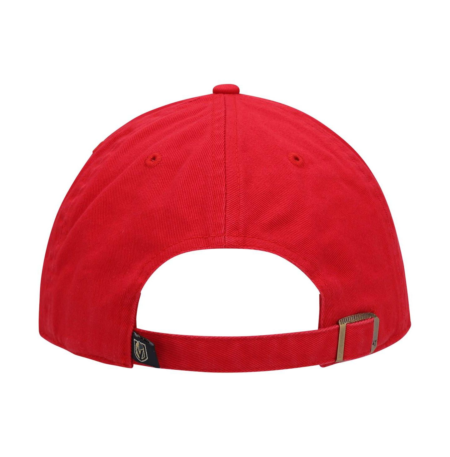 Мужская кепка '47 Brand Red Vegas Golden Knights Clean Up Adjustable Hat — фото 5