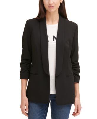 DKNY - Petite Open Front Shawl Collar Jacket