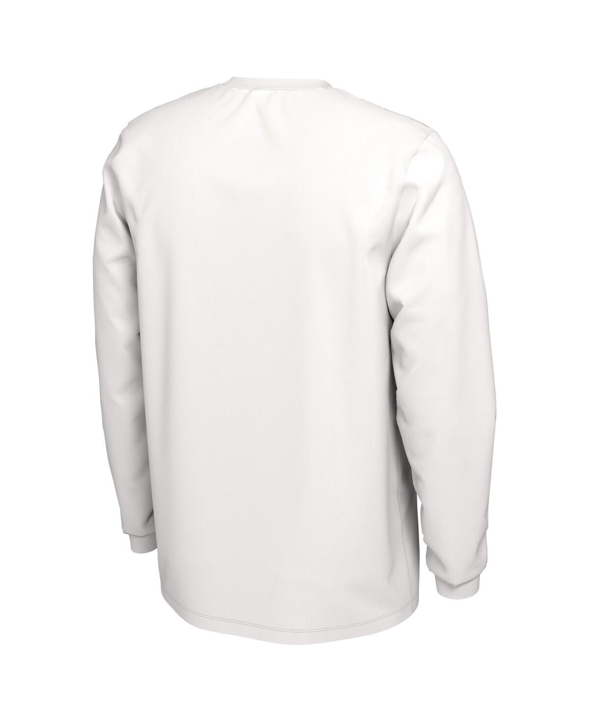 Men's NikeOregon Ducks Ball In Bench Long Sleeve T-shirt - White