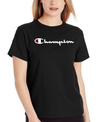 Champion Women\'s Cotton Classic Logo Macy\'s Crewneck T-Shirt 