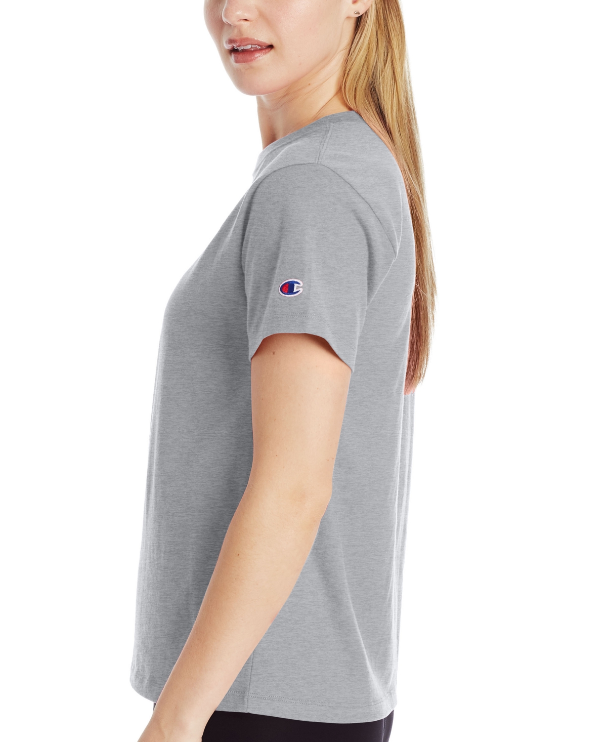 Champion Women's Cotton Classic Crewneck Logo T-Shirt