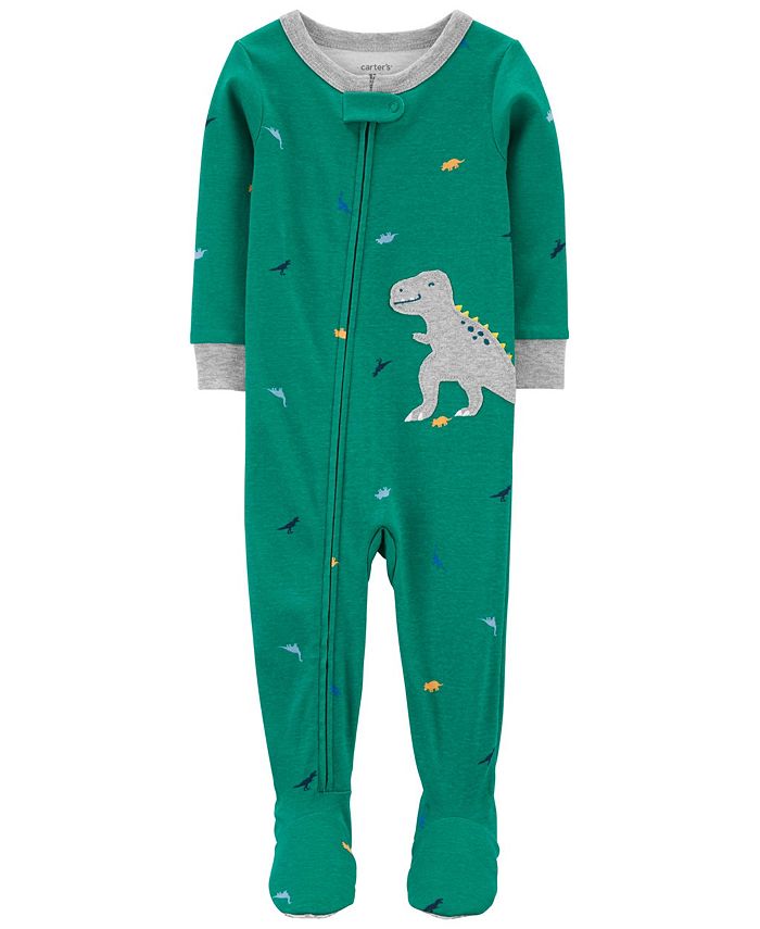 Toddler Boys One-Piece Dinosaur Loose Fit Footie Pajama Macys Clothing Loungewear Pajamas 