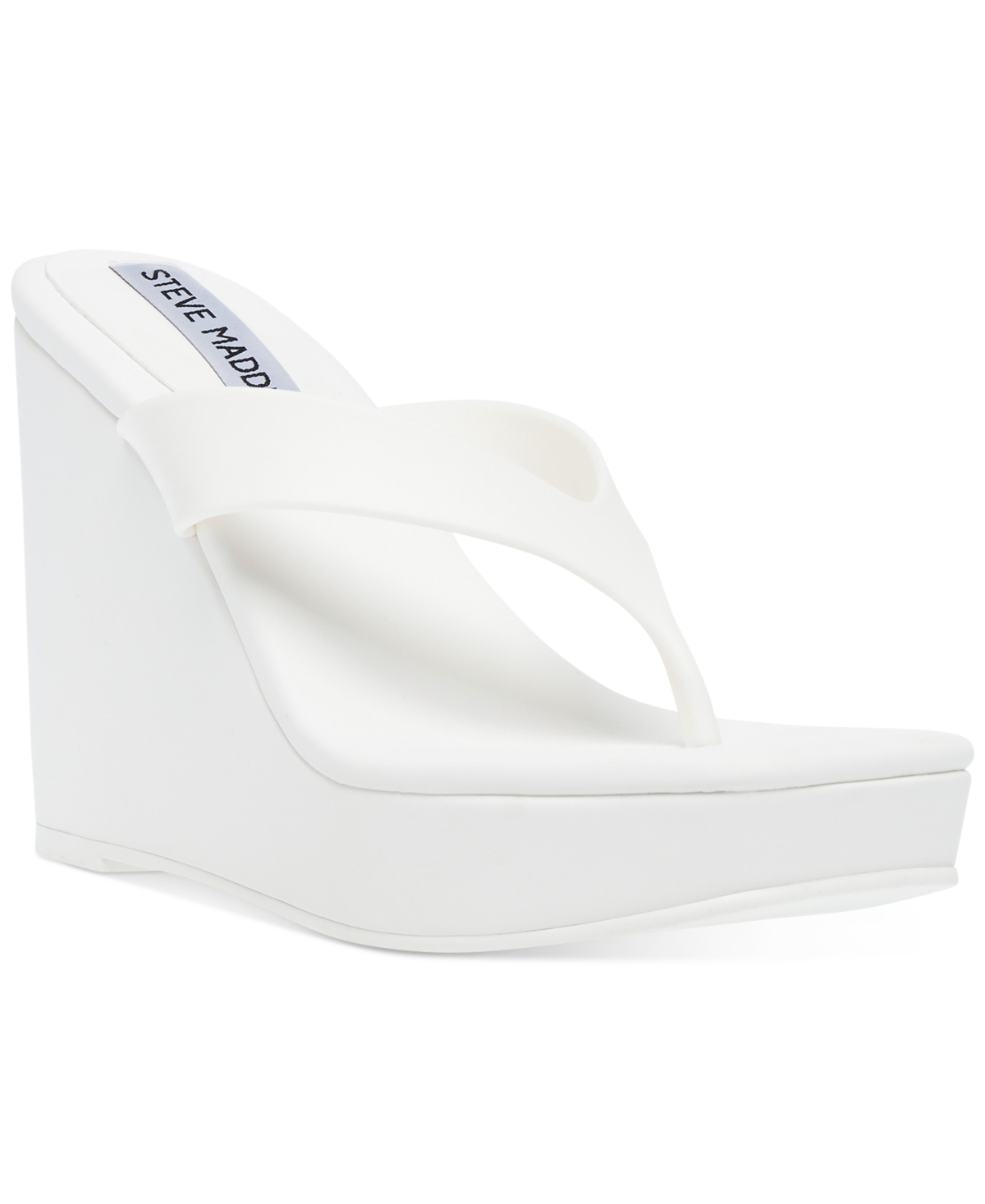 Steve Madden Women's Refined Jelly Thong Wedge Sandals In White | ModeSens