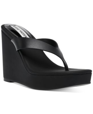 【Steve Madden】関税なし♪ Escapism Thong Wedge ESCAPISM Silver Crocodile Women's Platform Thong Wedge