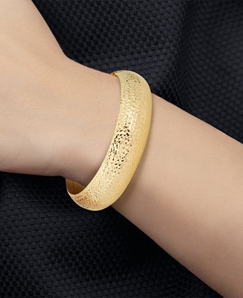 Macy's - Textured Wide Bangle Bracelet in 14k Gold