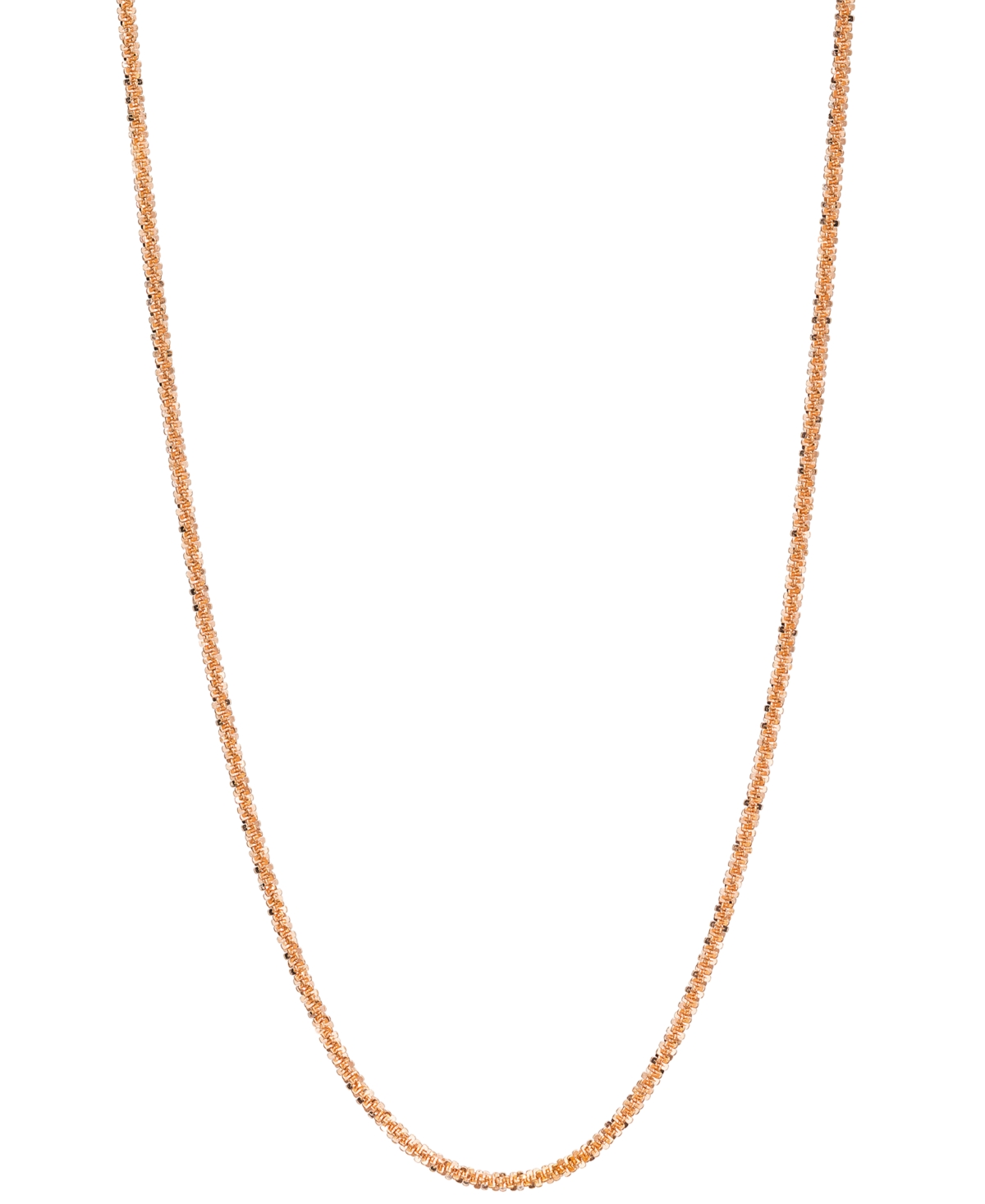 Shop Macy's Sparkle Chain Necklace 18" (1-1/2mm) In 14k Rose Gold