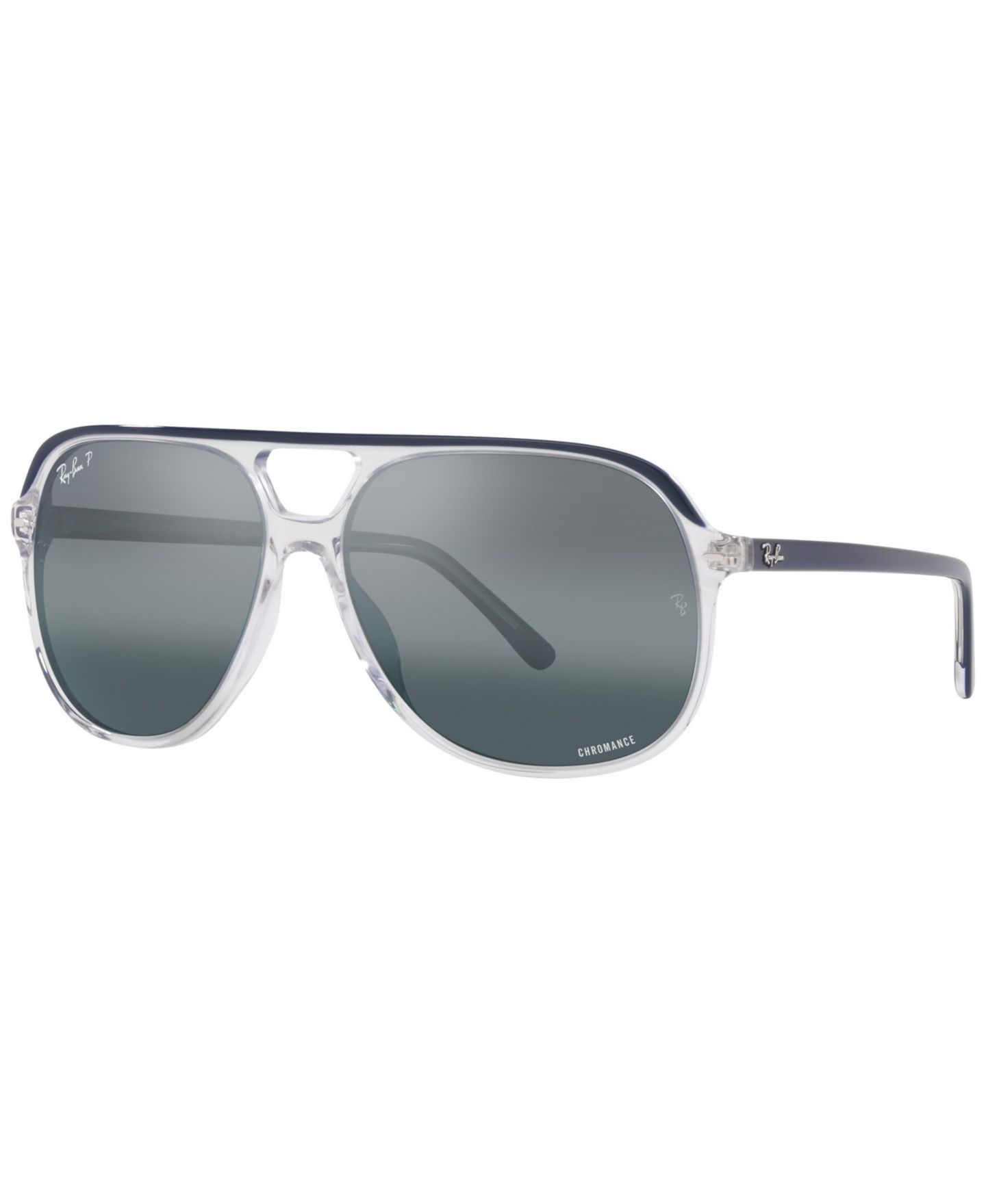 Солнцезащитные очки Ray-Ban Unisex Polarized Sunglasses, RB2198 Bill Chromance, цвет: Синий прозрачный — фото 1