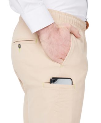 Men's Slim Fit Khaki Drawstring Pants