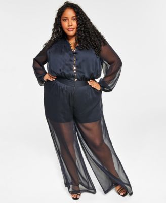 plus size jumpsuit cover up