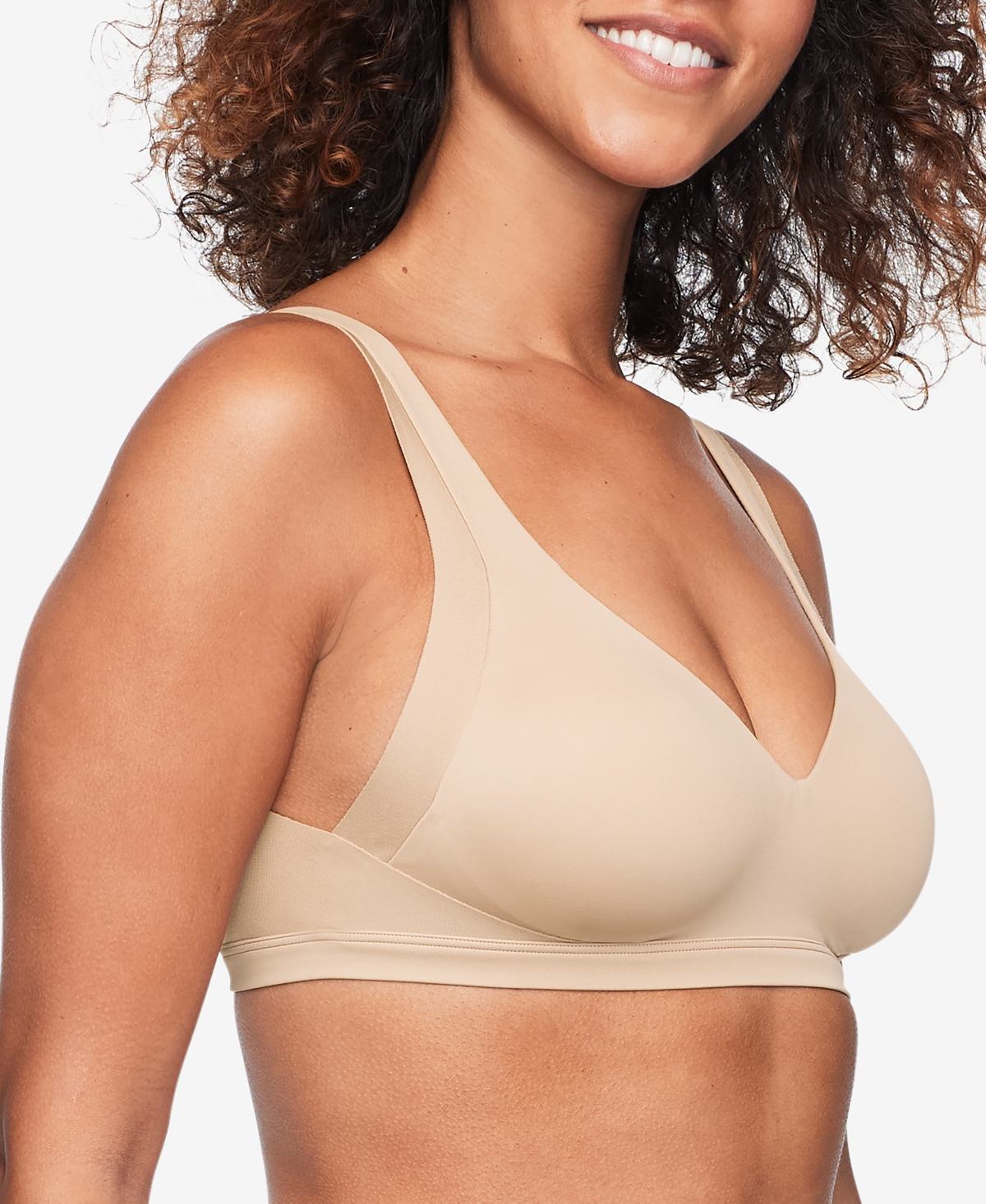Warners No Side Effects Underarm and Back-Smoothing Comfort Wireless Lightly Lined T-Shirt Bra RA2231A - Rosewater