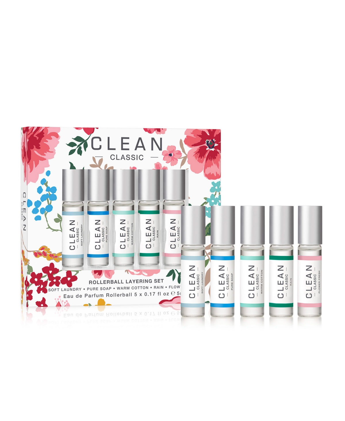 Clean Fragrance Eau De Parfum Rollerball Layering Set, 5 Piece ModeSens