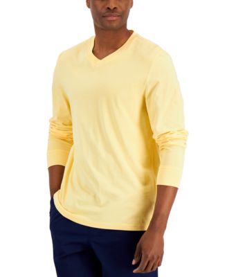 Club Room Men's V-Neck Long Sleeve T-Shirt, Created for Macy's - Macy's