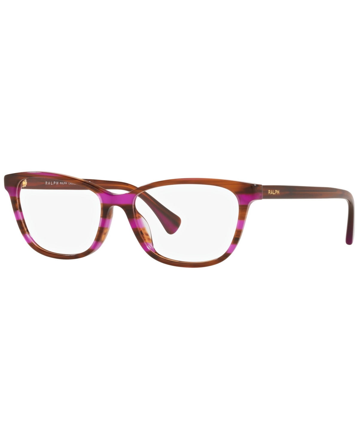 Ralph Lauren RA7133U Women's Pillow Eyeglasses - Striped Brown Violet
