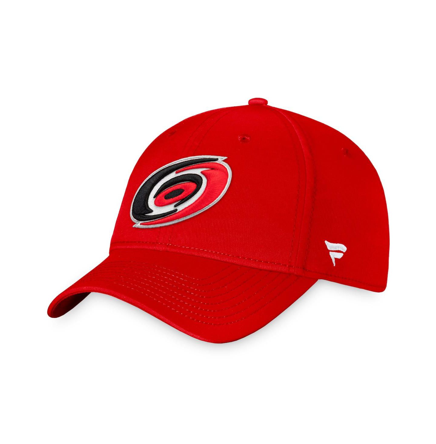 Мужская кепка Fanatics Red Carolina Hurricanes Core Primary Logo Flex Hat — фото 1