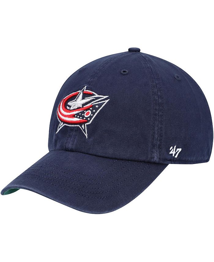 '47 Brand Men's Navy Columbus Blue Jackets Team Franchise Fitted Hat ...