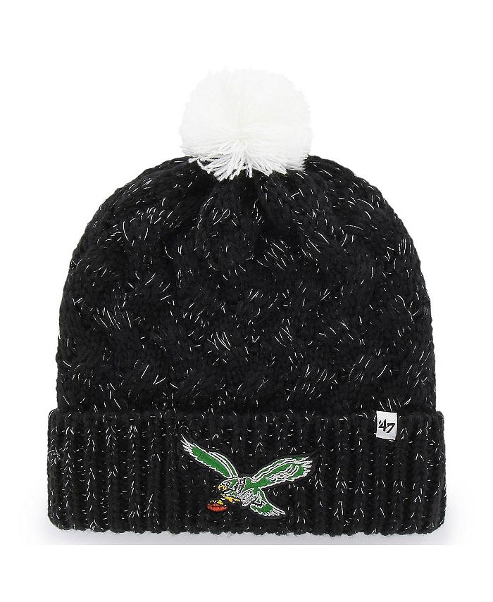 Lids Philadelphia Eagles '47 Women's Fiona Historic Logo Cuffed Knit Hat  with Pom - Black