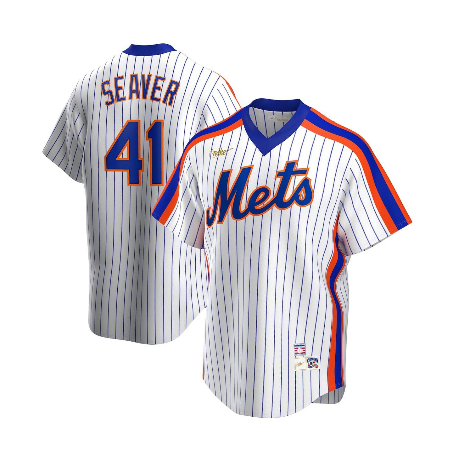 Мужской топ Nike Tom Seaver White New York Mets Home Cooperstown Collection Player Jersey — фото 1
