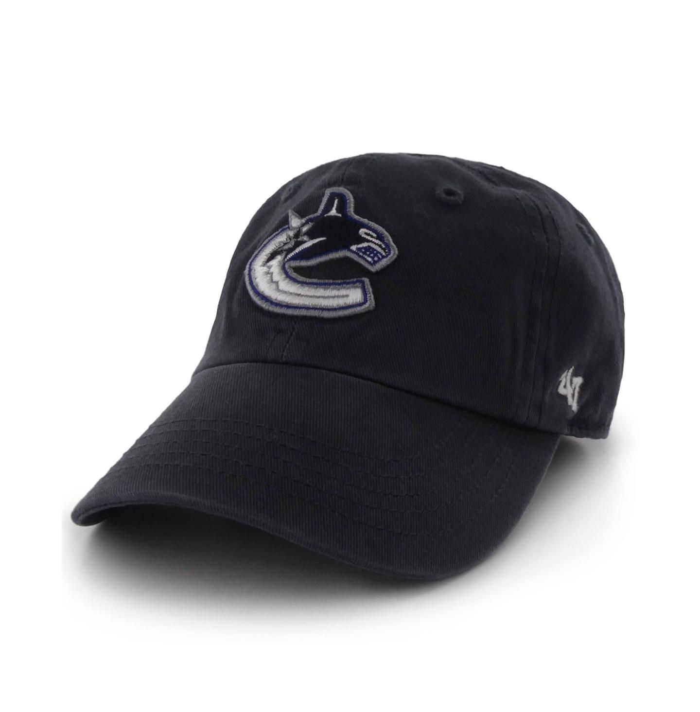 Мужская кепка '47 Brand Navy Vancouver Canucks Team Clean Up Adjustable Hat — фото 2