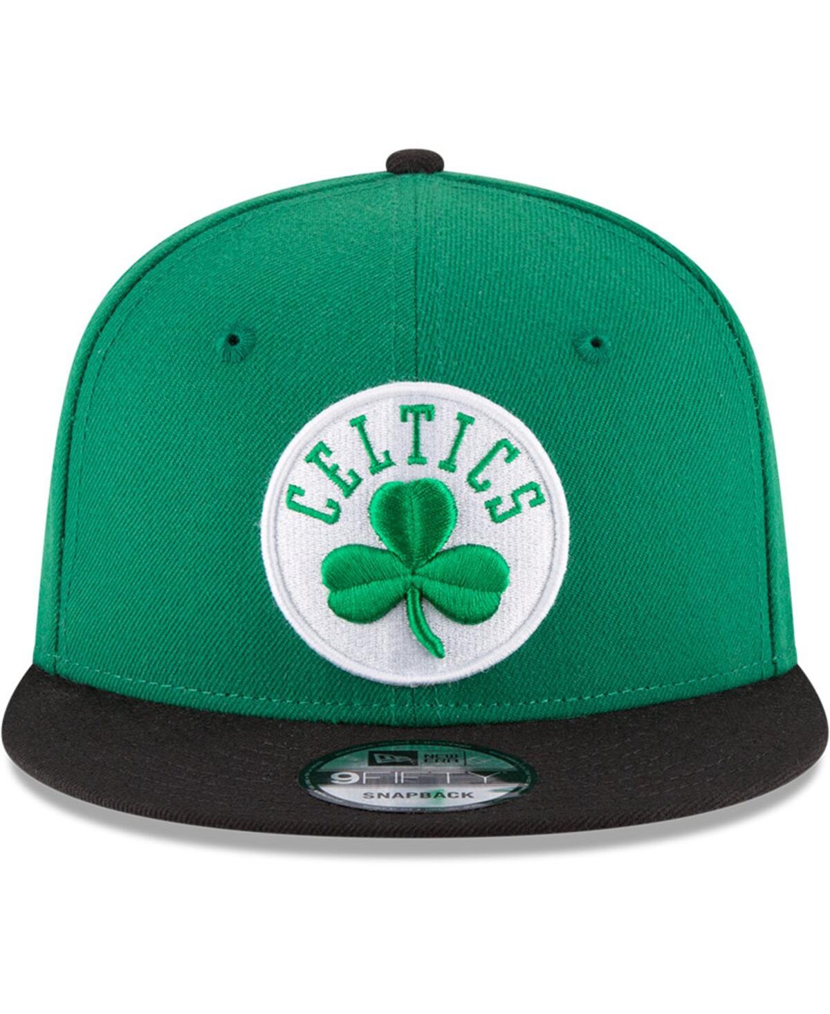 Men'sand Black Boston Celtics 2-Tone 9FIFTY Adjustable Snapback Hat - Kelly Green, Black