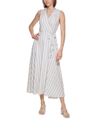 Calvin klein striped maxi dress on sale