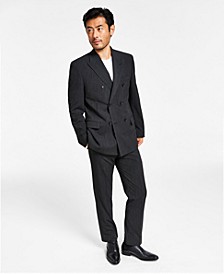 Men's Slim-Fit Double-Breasted Pinstripe Suit Separates, Created for Macy's