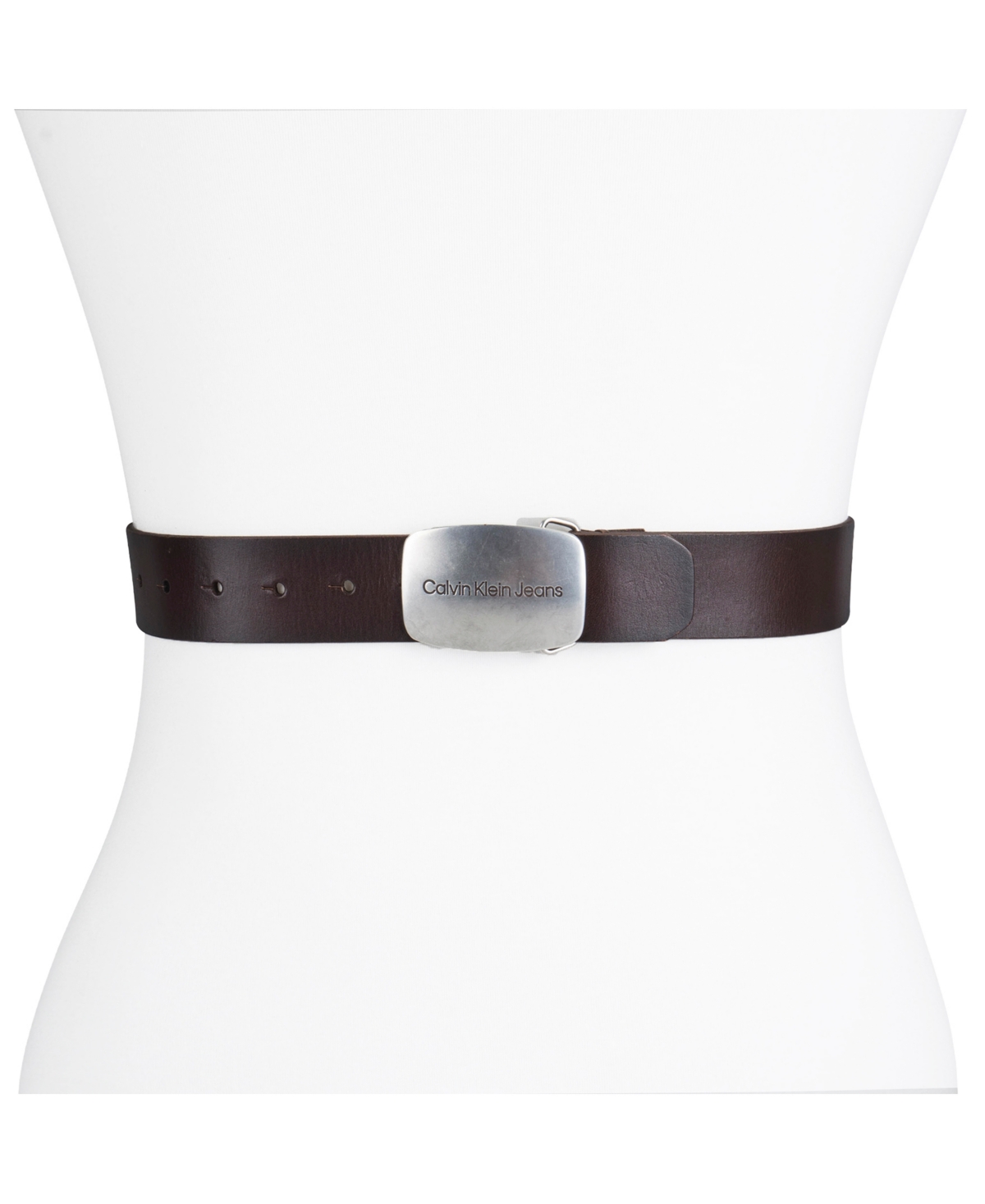 Calvin Klein Women's Jeans Casual Plaque Buckle Belt
